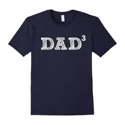 Men's Dad3, Three Kids, Father's Day, Father of Three T-Shirt-Father's Day - M