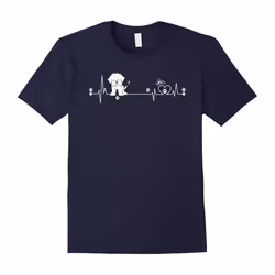 Lhasa Apso T-Shirt, i love Lhasa Apso heart beat-Father's Day - XL