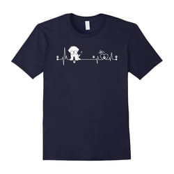 Lhasa Apso T-Shirt, i love Lhasa Apso heart beat-Father's Day - XXXL