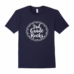 3rd Grade ROCKS Teacher Shirt, Teacher Gifts-Father's Day - L