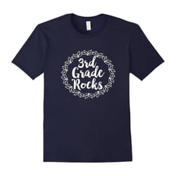 3rd Grade ROCKS Teacher Shirt, Teacher Gifts-Father's Day - XL