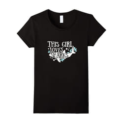 This Girl Loves Sharks T-Shirt Gift Tee for Fans of Sharks-Father's Day - XXL