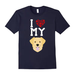 I Love My Dog Golden Retriever Animal Lover T-Shirt-Father's Day - XXL