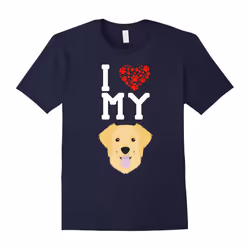 I Love My Dog Golden Retriever Animal Lover T-Shirt-Father's Day - XXXL