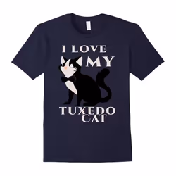 I Love My Tuxedo Cat Funny Cat Lover Pet Owners Gift T-Shirt-Father's Day - XL