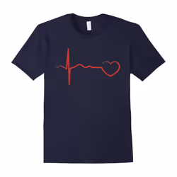 Heartbeat of Love ECG Wave t-shirt-Father's Day - XL