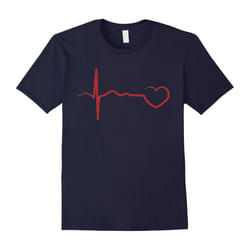 Heartbeat of Love ECG Wave t-shirt-Father's Day - XL