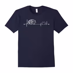 Hedgehog T-Shirt, i love Hedgehog heart beat-Father's Day - XXXL