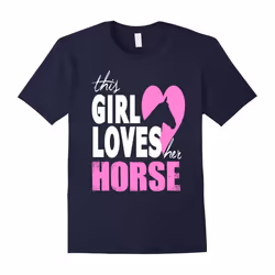 TeeHipster: This Girl Loves Her Horse T-Shirt-Father's Day - XL