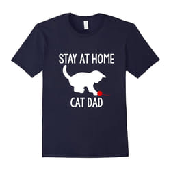Stay At Home Cat Dad Feline Love T-Shirt-Father's Day - XXL