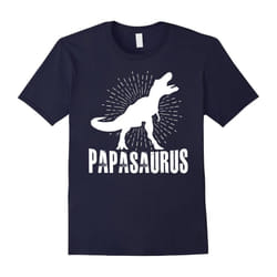 Men's Papasaurus Rex T-shirt-Father's Day - XL