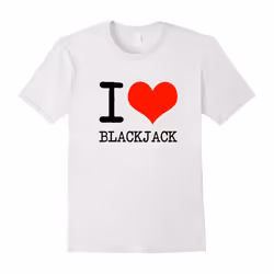 I Love (Heart) Blackjack T-shirt-Father's Day - S