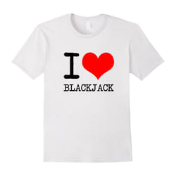 I Love (Heart) Blackjack T-shirt-Father's Day - XL