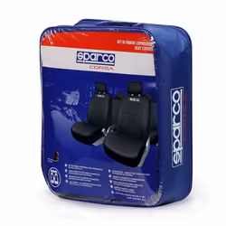SPARCO SPC1015BK Seat cover black Patterned Polyester Front and Rear