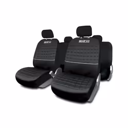 Seat cover; SPARCO; LAZIO; black/grey Polyester Front and Rear