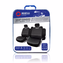 SPARCO LAZIO SPC1042SV Seat cover black/grey Polyester Front and Rear