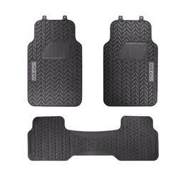Floor mat set; SPARCO; PVC 3 black