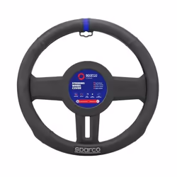 Steering wheel cover; SPARCO; black 37.5 PVC