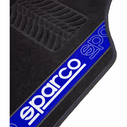 SPARCO SPF510BL Floor mat set Polyester Front and Rear 4 black 66 x 47 cm (front), 37 x 47 cm (rear)