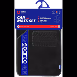 SPARCO SPF510BL Floor mat set Polyester Front and Rear 4 black 66 x 47 cm (front), 37 x 47 cm (rear) - Additional view 5