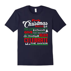 Family Christmas Rules Caroling and Celebration T-Shirt-Father's Day - XL