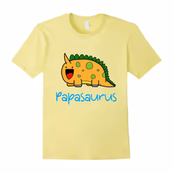 Papasaurus Funny Fathers Day T-Shirt-Father's Day - L