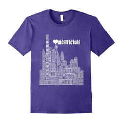 I Love Architecture T-shirt Profession Heart Buildings-Father's Day - L