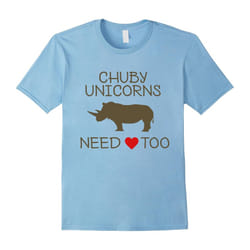 Chubby Unicorn Need Love Too Tshirt-Father's Day - M