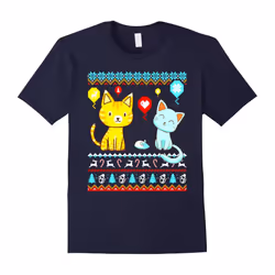 Halo Halo Christmas Cat Lover Funny Christmas T shirt-Father's Day - L
