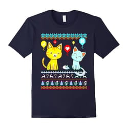 Halo Halo Christmas Cat Lover Funny Christmas T shirt-Father's Day - L