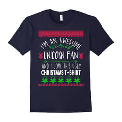 I'm a unicorn fan and I love this ugly Christmas t-shirt-Father's Day - XXL