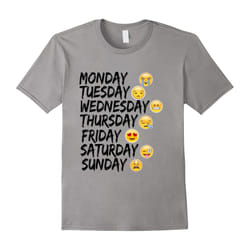 Funny Emoji Days T-Shirt Gift For Emoji Lovers And Fans Tee-Father's Day - XXL