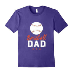 Cool Baseball Dad T-shirt for Father My Kid Play Sports-Father's Day - M
