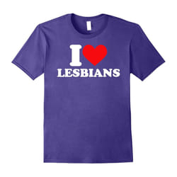 I love Lesbians T Shirt I heart Lesbians Shirt-Father's Day - XXL