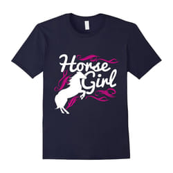 A Girl Fall In Love With Horse Shirt Horse Girl T-shirts-Father's Day - XXXL