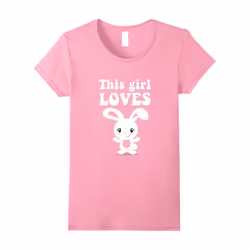 This Girl Loves Bunnies Funny Anime Animal T-Shirt-Father's Day - M