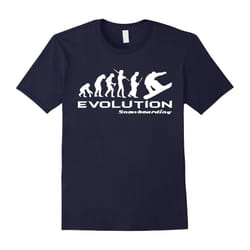 Funny Evolution of Snowboarding T-Shirt Snowboarder Gifts-Father's Day - S