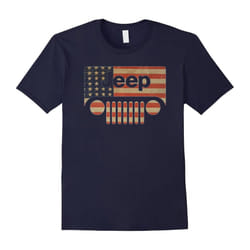 Jeep Lover Shirt â American Flag with Jeep Grille T shirt-Father's Day - XL