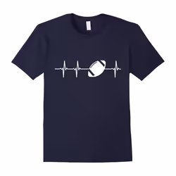 Football In A Heartbeat Football Lovers T-Shirt-Father's Day - XXL