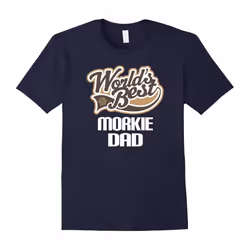 Men's Morkie Dog Dad T-shirt Fathers Day Pets Mens Gift Tee-Father's Day - XXXL