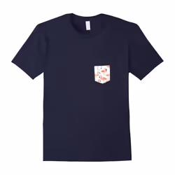 Funny Pocket Flamingo T-Shirt â Flock Of Bird Pun Lovers Tee-Father's Day - S
