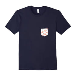 Funny Pocket Flamingo T-Shirt â Flock Of Bird Pun Lovers Tee-Father's Day - XL