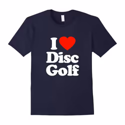 I Love Heart Disc Golf Funny T-Shirt-Father's Day - M