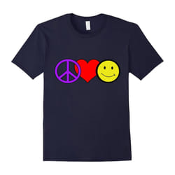 Peace Love Happiness T-Shirt-Father's Day - L