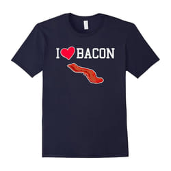 I Love Bacon T-shirt for Bacon Lovers-Father's Day - S