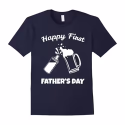 Men's Father's Day Gifts: Happy First Father's Day T-Shirt-Father's Day - M