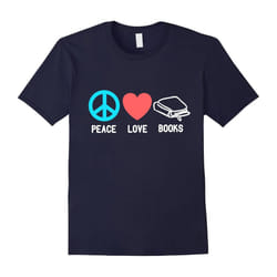 Peace Love Books Shirt â Vintage Book Shirts-Father's Day - S