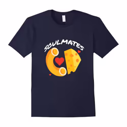 Soulmates Macaroni Meets Cheese Perfect Match Love Tee Shirt-Father's Day - L