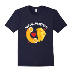 Soulmates Macaroni Meets Cheese Perfect Match Love Tee Shirt-Father's Day - L