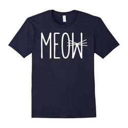 MEOW! Cats Whiskers Cute Love Animals T-Shirt-Father's Day - L